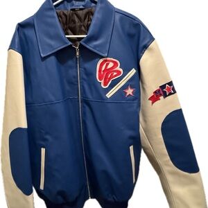 *BRAND NEW* Pelle Pelle Royal Blue, White, Red Varsity Jacket